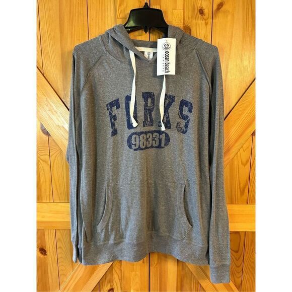 Forks Washington lightweight hoodie size 2X ocean beach company nwt (0720) Twili - Picture 1 of 4